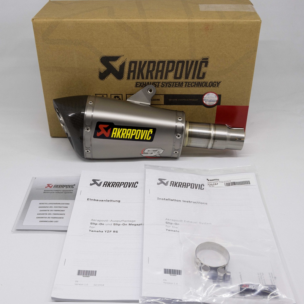 KNALPOT YAMAHA YZF R6 AKRAPOVIC CONICAL SLIP ON ORIGINAL