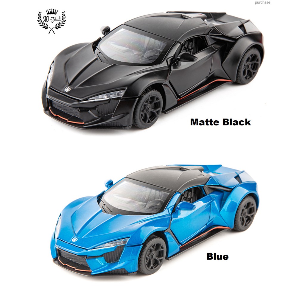 DIECAST MOBIL SUPERCAR LYKAN HYPERSPORT LYKAN FENYR 1:32 METAL SERIES