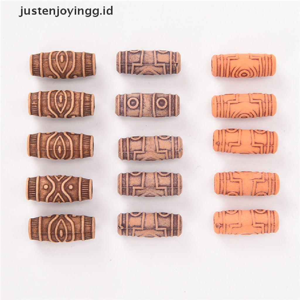 10 Pcs Klip Cincin Cuff Manik-Manik Rambut Gimbal Gaya Tibet Untuk Aksesoris