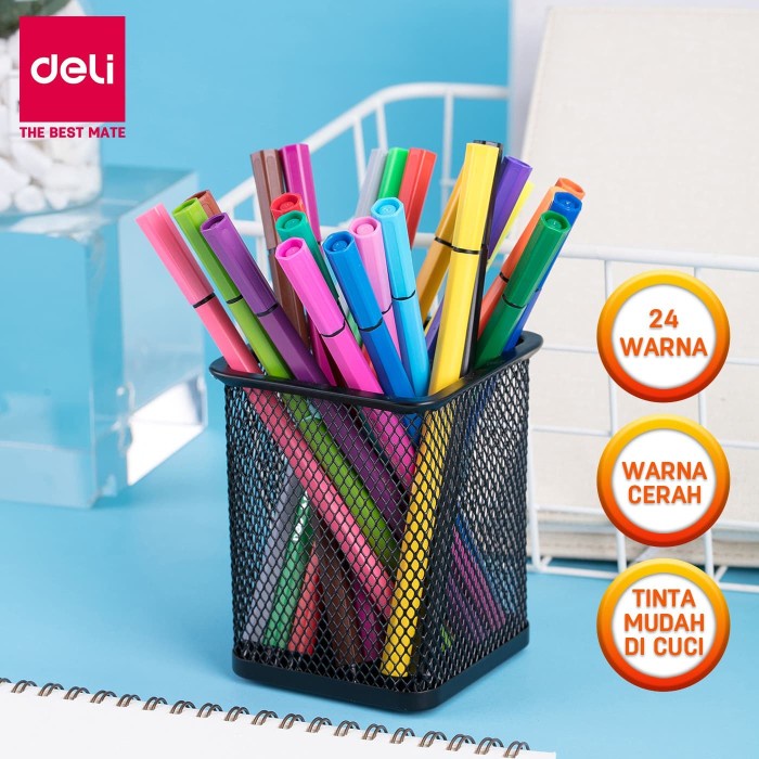 

(DISKON TERMURAH) Deli Pensil Cat Air 24 Warna Super Wings Bentuk Hexagonal E10720