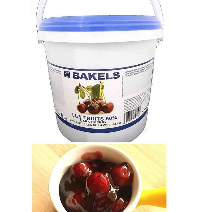 Les Fruit 50% Dark Cherry Bakels (Filling/Isian Roti Dengan Buah) 6 Kg