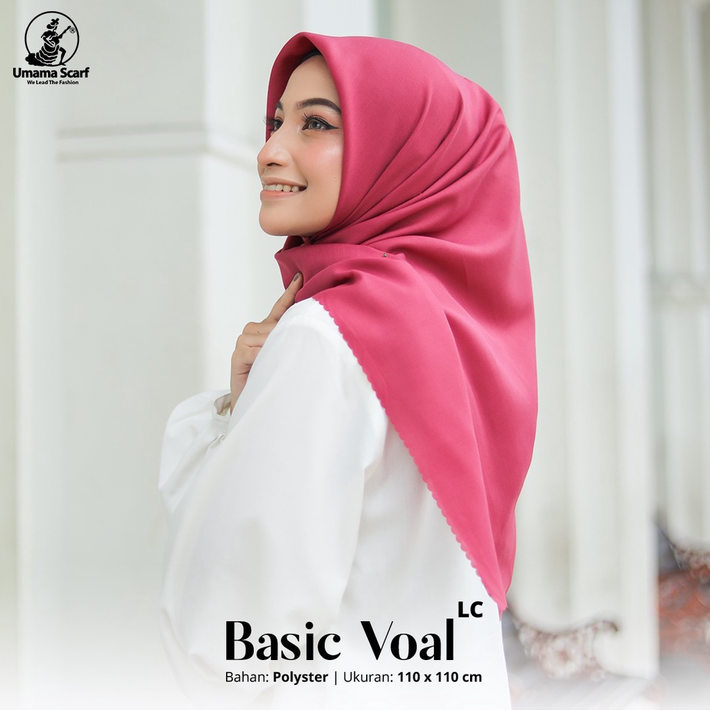 Hijab Segi empat Basic Voal Lasercut Polos By Umama Kerudung Segiempat Miracle Pasar Hija'b