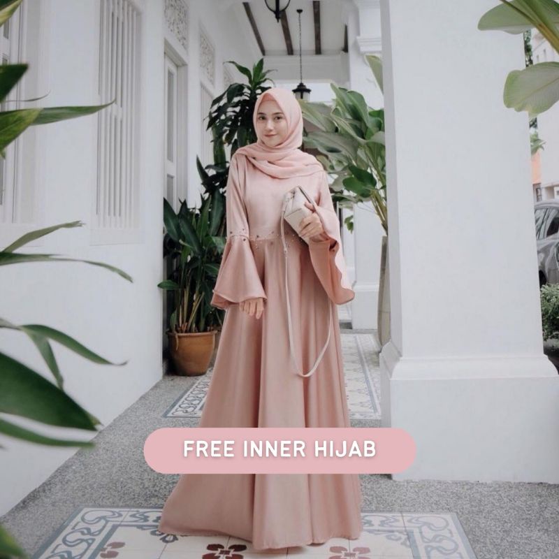 SARI DRESS BYGIAGIO gaun kondangan dress akad simple gaun wedding pernikahan baju muslim putih dress lamaran elegan pakaian wanita pesta elegan fashion korea dres lebaran cantik anggun mewah nyaman gaun vintage fashion dress bahan velvet maxmara mutiara