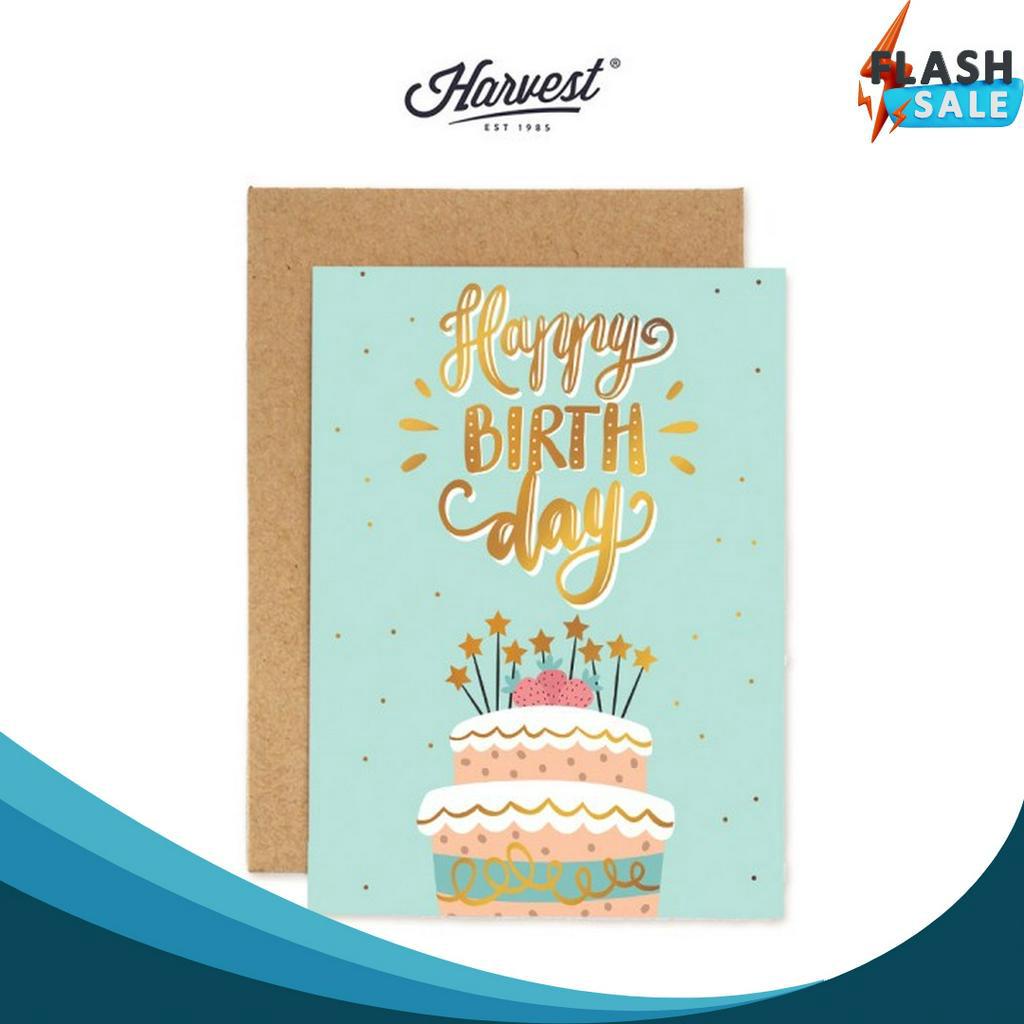 BIG DISCOUNT Kartu Ucapan ulang tahun  Birthday Card Harvest Fun Bday  Cake