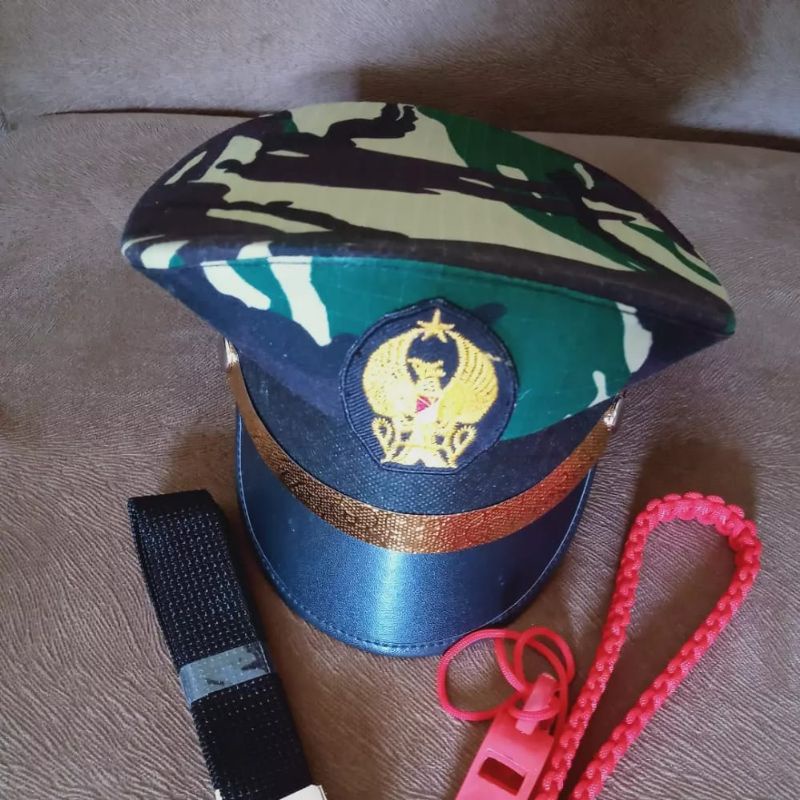 set atribut topi TNI anak cwo