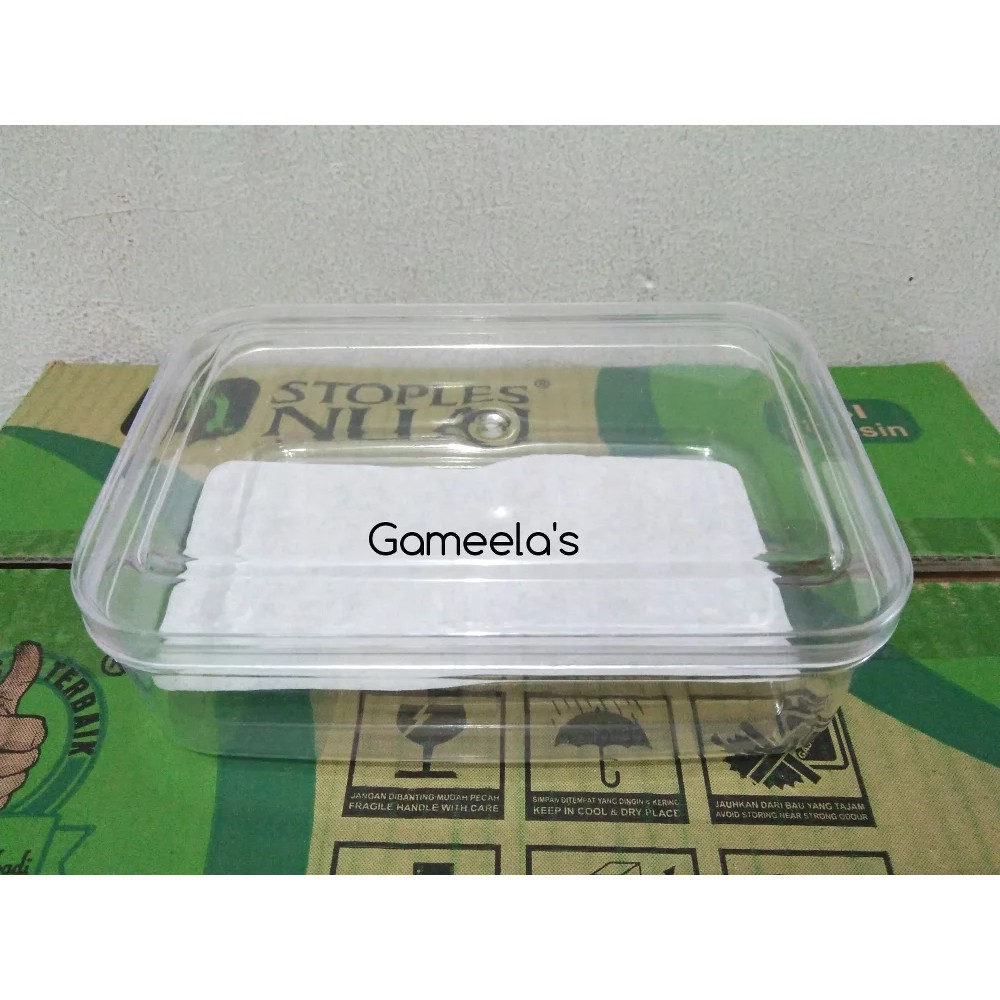 Nuai 377 - Toples Plastik Mika Persegi Panjang Ukuran 250 Gr