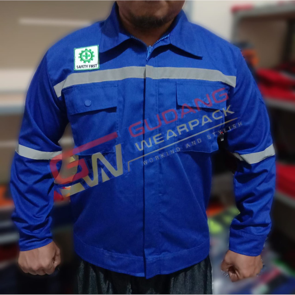 Star Wearpack - Baju Proyek Seragam Kerja Lengan Panjang Warna Benhur Polos