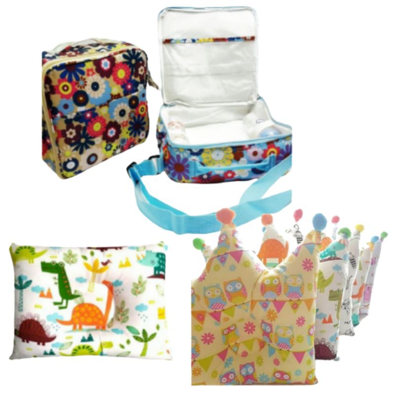 PAKET 1 Tas baby + 2 bantal  murah perlengkapan baby lavender /Tas Perlengkapan Bayi Diapers Baby Bag