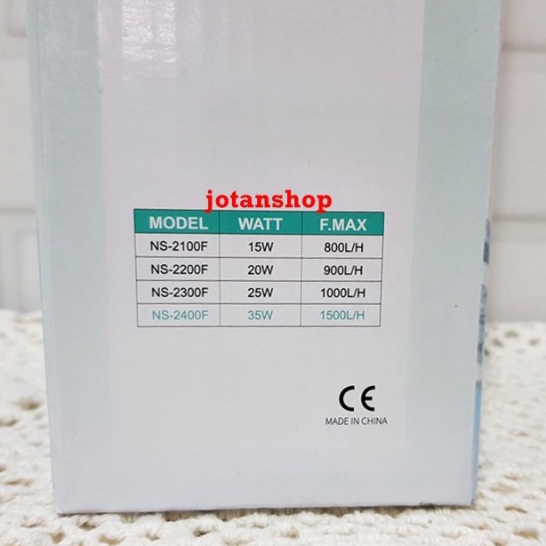 Nikita Star NS 2300F 2300 F built in Filter Mesin Pompa Power Head Aquarium NS2300F