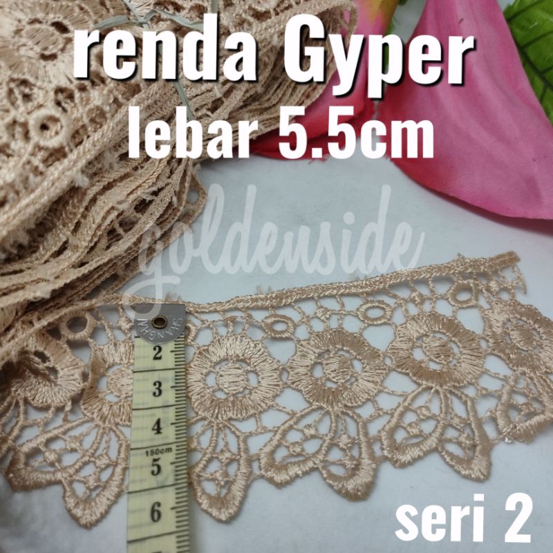 Renda Gyper lebar 5.5cm per yard