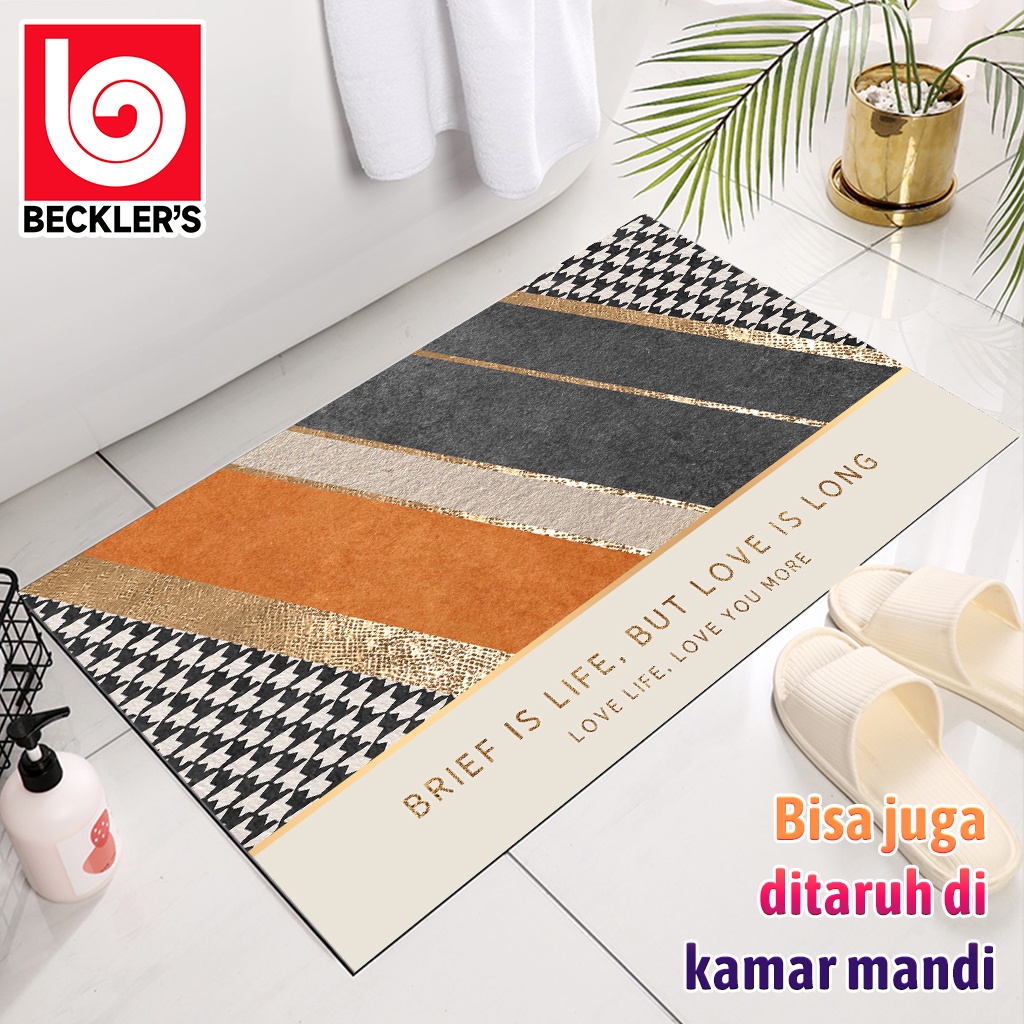 Beckler's Keset Dapur 2in1 Minimalis Anti Slip / Keset Kaki 1Set 2 Pcs Kitchen Floor Mat