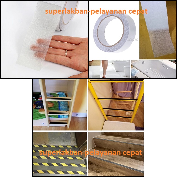 Lakban Anti Slip Pollak Safety Walk Tape Anti Licin Lantai Kamar Mandi Tangga Proteksi Anak Org Tua