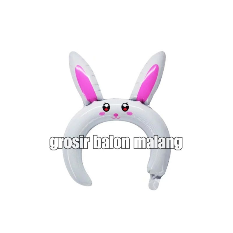 balon bando headband mahkota crown kelinci rabbit mata