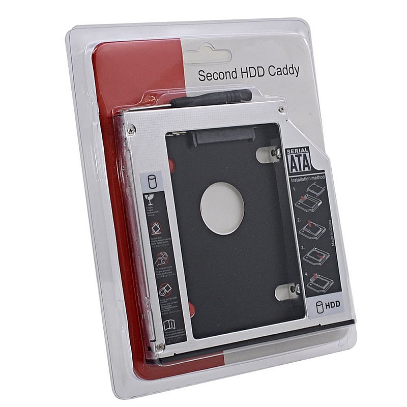 Second HDD Caddy (SLIM) 9.5mm SATA to SATA HEMAT NAMPOL