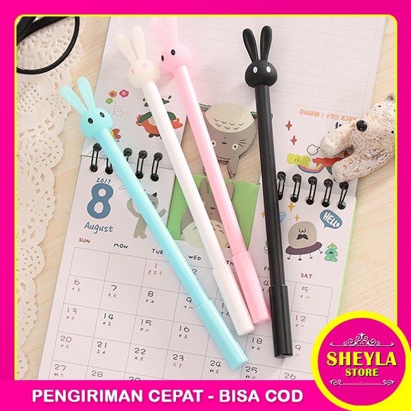 Pena Pulpen Karakter Kelinci / Rabbit Head Pena Import Lucu Cute Unik Import / TS-107