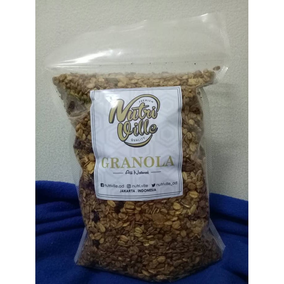 

Granola (BIG size 1kg) Snack Sehat Kaya Serat & Rasa Yang Enak