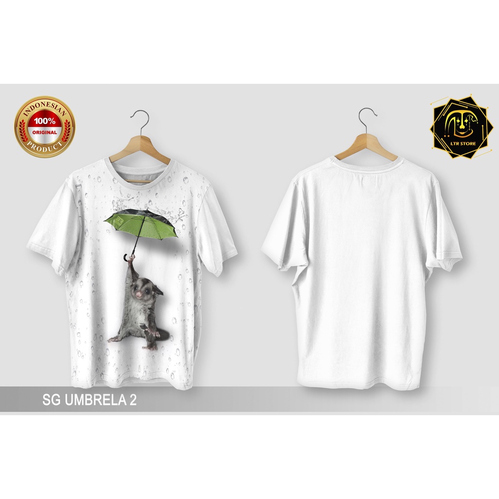 [ BAYAR DI TEMPAT ] BAJU PRINTING GAMBAR SUGAR GLIDER SG UMBRELLA 2 - KAOS DISTRO ORIGINAL MOTIF TUP