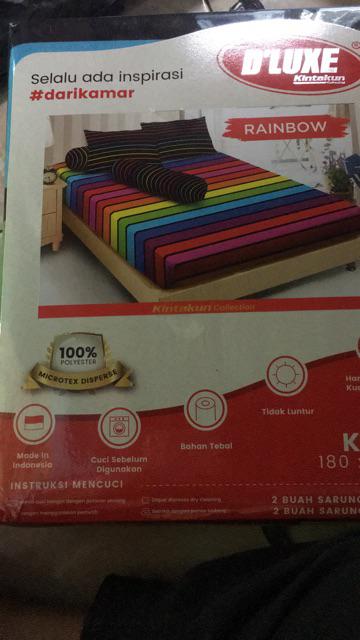 Kintakun Isthana - Sprei Kintakun Dluxe 180x200 - Elmira/logan/mustache/rainbow/universe/alexa
