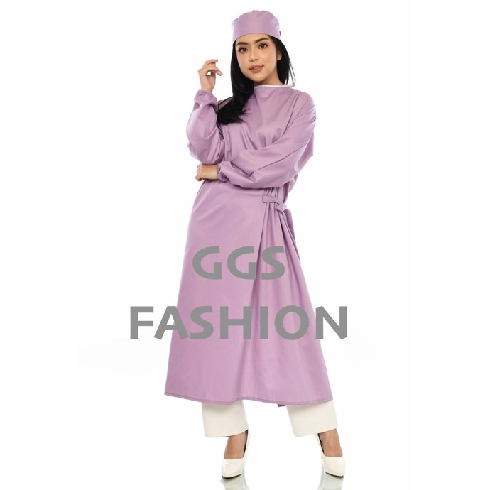 APD Gown - Baju APD Medis - Surgical Gown Katun Toyobo Ungu Lilac