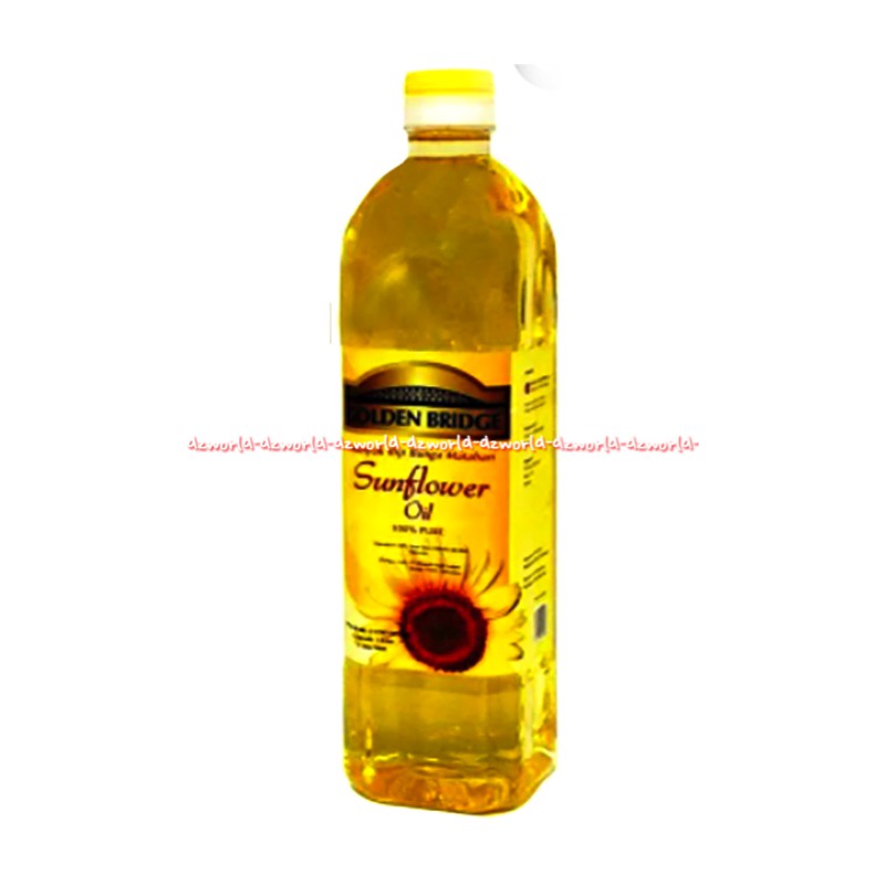 Golden Bridge Sun Flower Oil 1L Minyak Goreng Rendah Lemak Minyak Salad Minyak Biji Bunga Matahari Goldenbridge Suns Flowers Sunflower 1 Litter