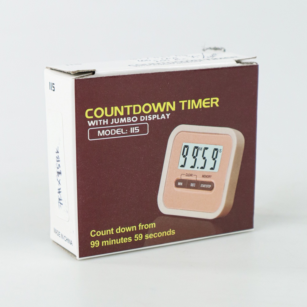 Aihogard Timer Mini Digital Dapur Countdown Timer - Black - 7RHX15BK