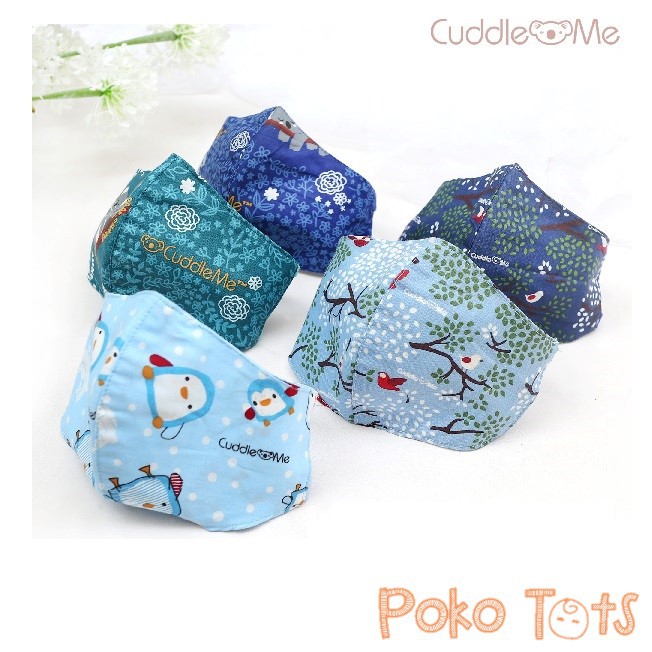 Cuddle Me Adult Mask 3 Ply MOTIF Masker Kain Dewasa Cuddleme ulang Earloop Tiga Lapis Headloop