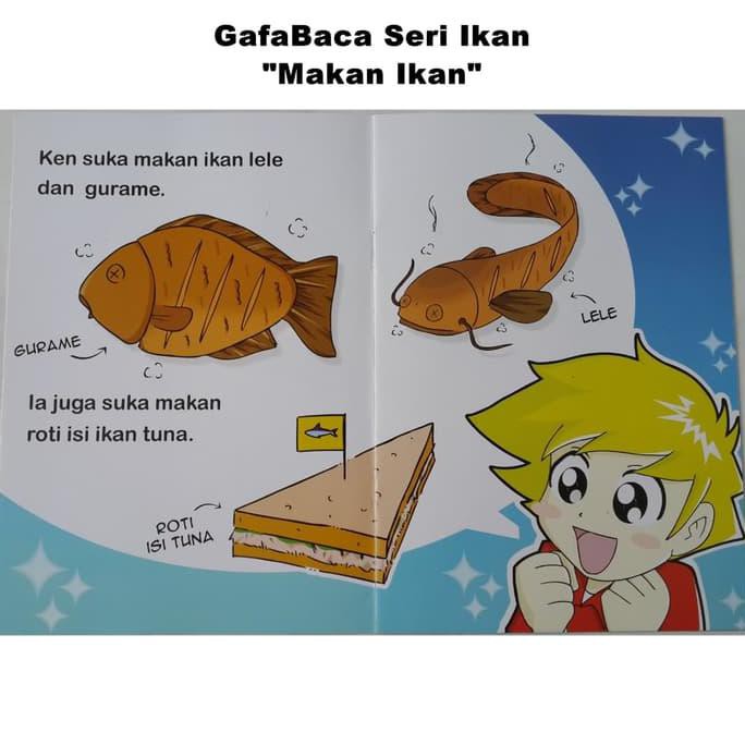 Buku Sekolah - Buku Anak Tk Paud Belajar Membaca Gafa Baca Seri Ikan Gafabaca