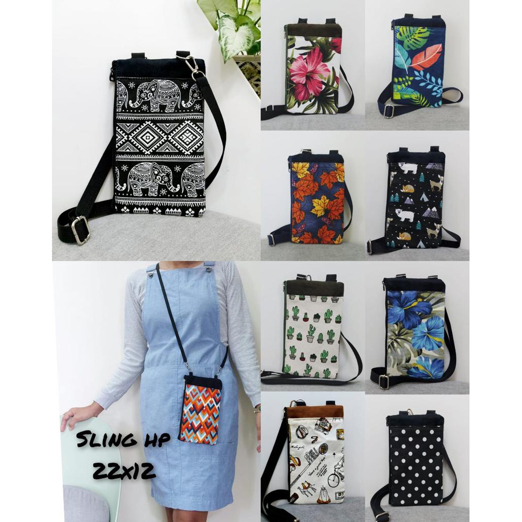 Tas Selempang Wanita / Sling HP Series by KOLASE / Tas Kanvas