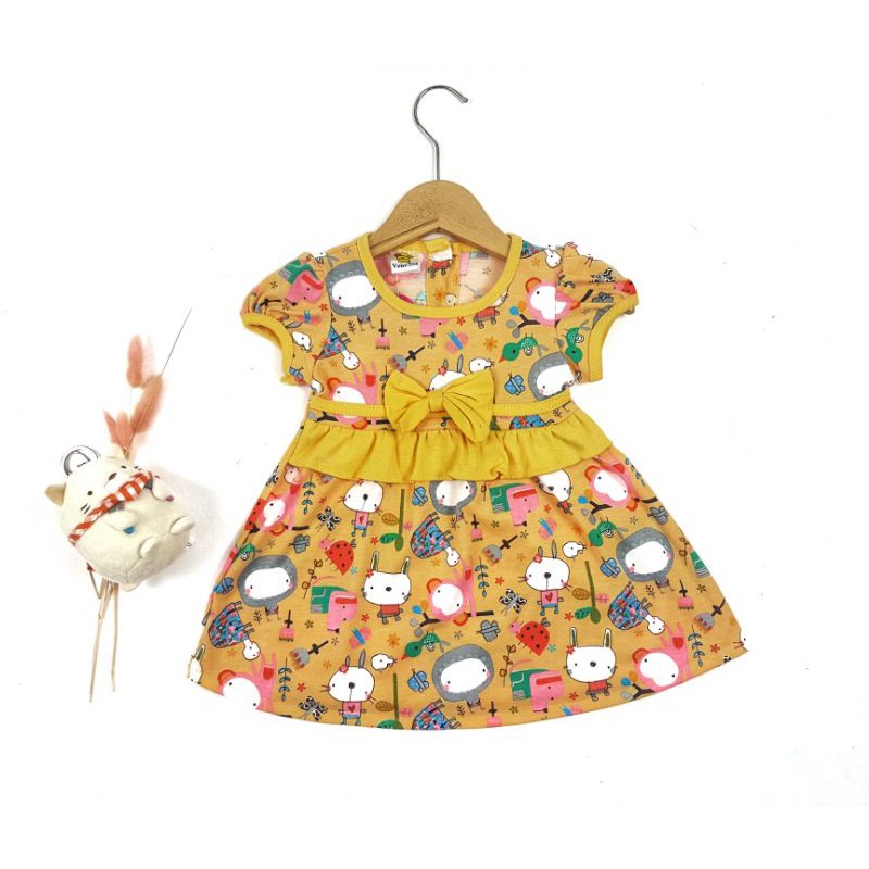 DRESS FASHION ANAK PEREMPUAN 1-2TAHUN KARAKTER FASHION CUTE