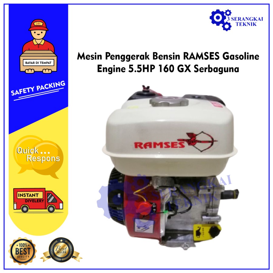 Mesin Penggerak Bensin RAMSES Gasoline Engine 5.5HP 160 GX Serbaguna