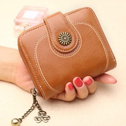 Dompet Kecil Kulit Pesta Cokelat Premium Import Dompet Wanita Murah Limited