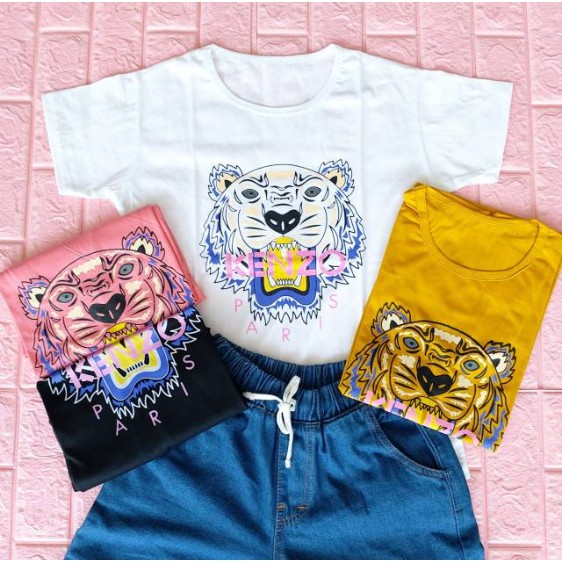  Kaos  cewek tumblr tee baju  atasan wanita  kenzo  katun 