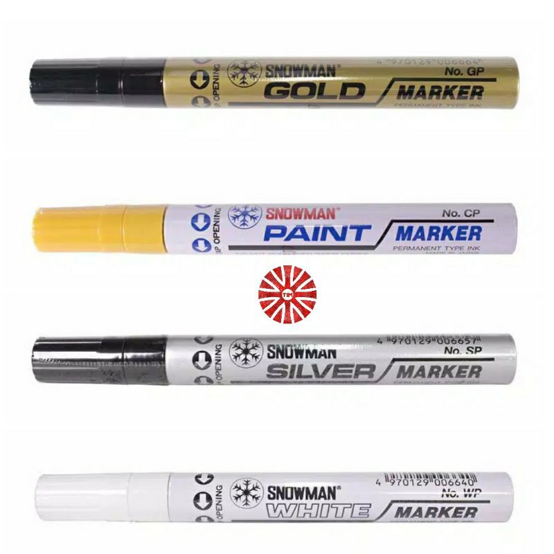 Snowman Paint Marker/Spidol Putih/Spidol Emas/Spidol Perak/Spidol Kuning Besar