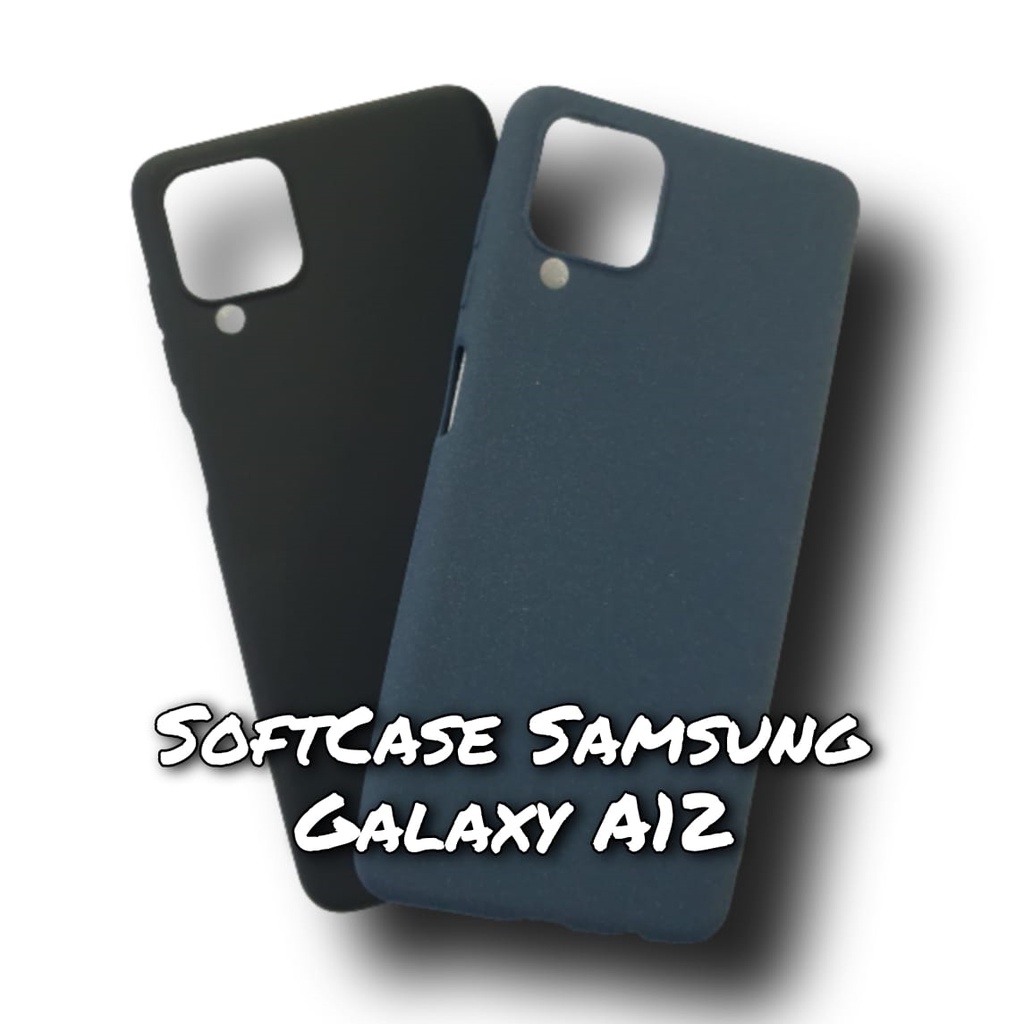 PROMO Case SAMSUNG A12 / SAMSUNG M12 Soft Case Matte Sanstone Anti Fingerprint Ultra Thin Casing Handphone