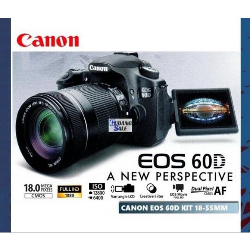 Kamera Canon Eos 60D + LENSA KIT 18- 55mm IS-1