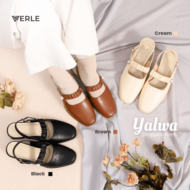 SEPATU WANITA ©  YALWA SLINKBACK HEELS © VERLE