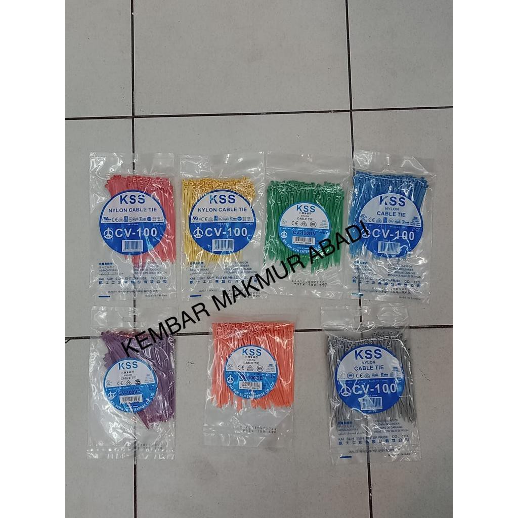 Kabel Ties KSS CV 100 isi 100pcs warna /CV100x2.5 KSS warna - Merah