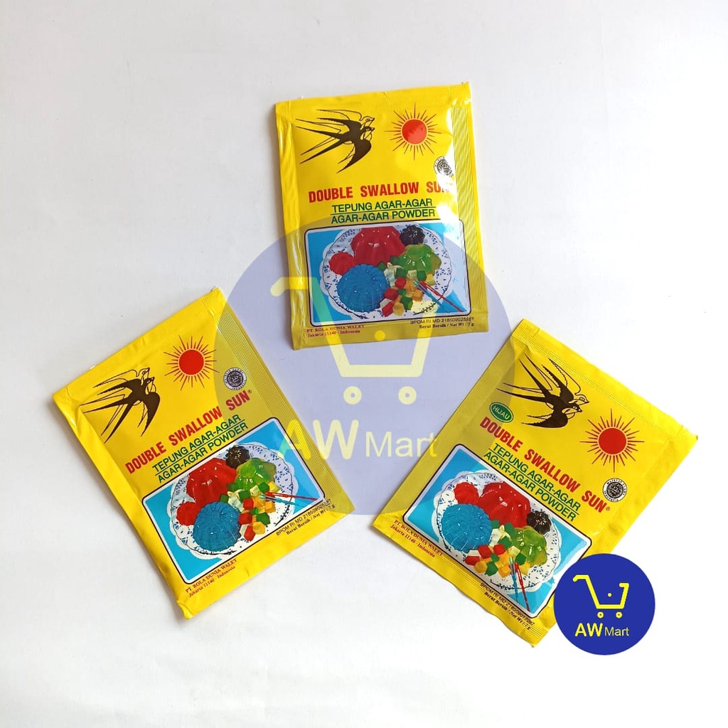 AGAR AGAR SWALLOW 7 GRAM - ALL VARIAN - PUTIH, HIJAU, MERAH