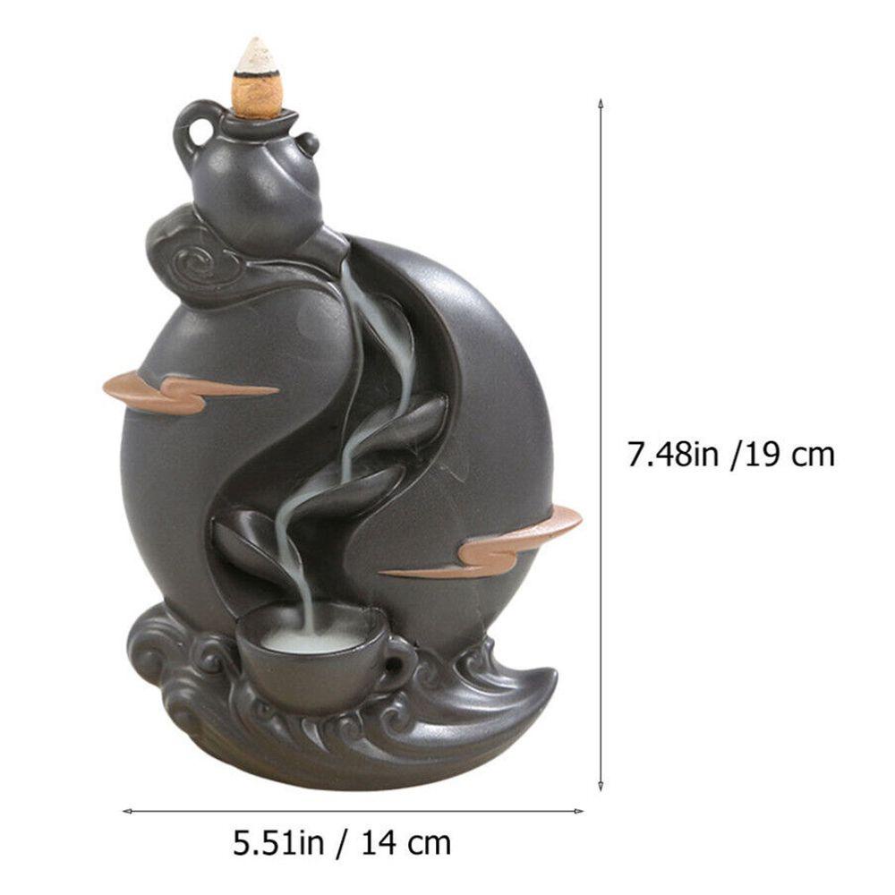 Populer Backflow Incense Burner Kerajinan Tangan Ornamen Pedupaan Keramik Tempat Dupa