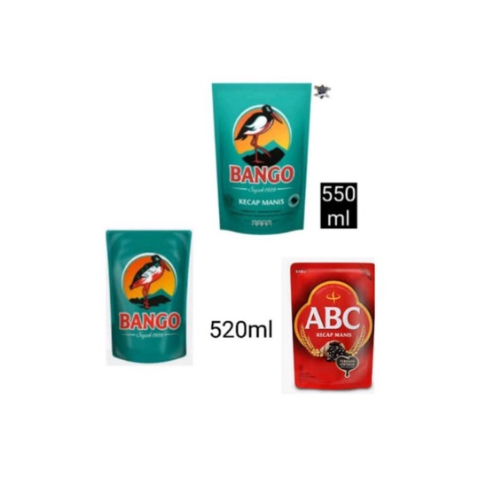 

Kecap Manis Bango, ABC 550ml, 520ml