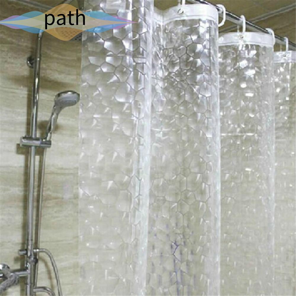 Path Home Decor Peva Plastic Bathroom Accessaries Water Splash Resistant 3d Shower Curtain Waterproof Transparent Fashion Mildewproof Bath Supplies 180 X 180cm Shopee Indonesia