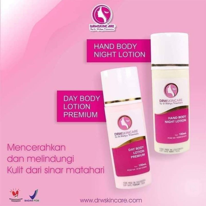DRW SKINCARE PAKET HANDBODY ISI 2 / HAND BODY MALAM & HANDBODY PAGI / ORIGINAL
