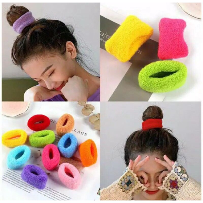 ikat rambut donat gaya korea