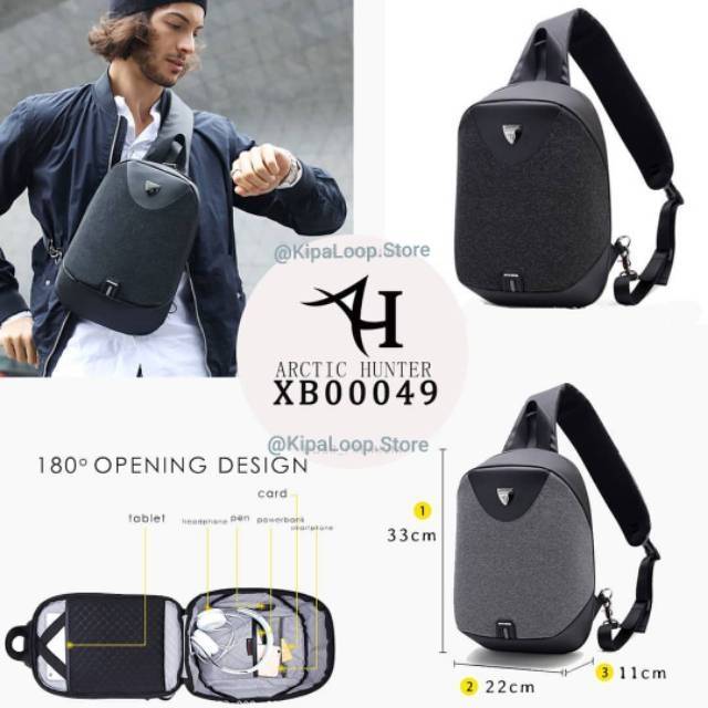Tas selempang pria original arctic hunter