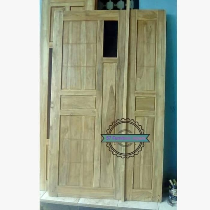 Pintu & Kusen rumah jati mentahan model sederhana