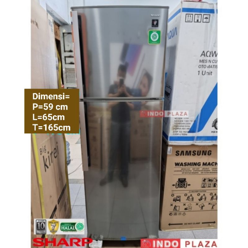 KULKAS SHARP 2 PINTU JUMBO 338 Liter PLASMACLUSTER SJ-420GP-SD