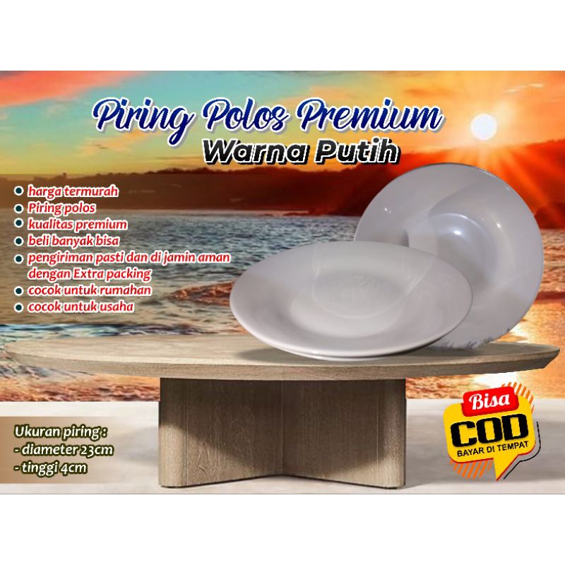 Jual PIRING PUTIH POLOS MURAH MERIAH / piring makan / piring warna