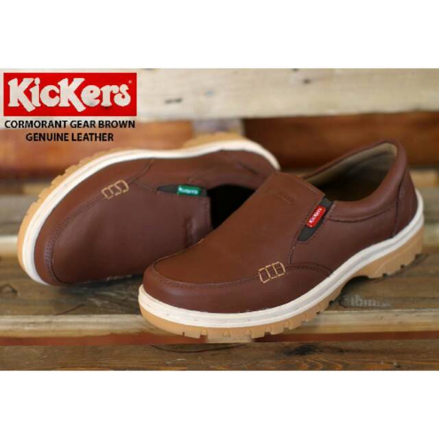 TERLARIS >> sepatu kickers slop safety pria sepatu casual leather ori sepatu kerja kantor scurity