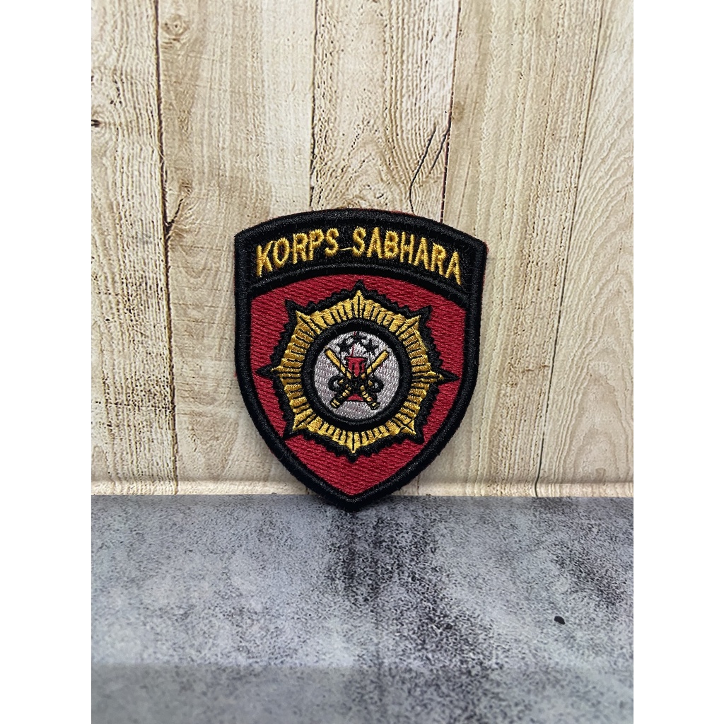 Badge Sabhara|Bet Korps Sabhara Timbul|Bordir Timbul Sabhara