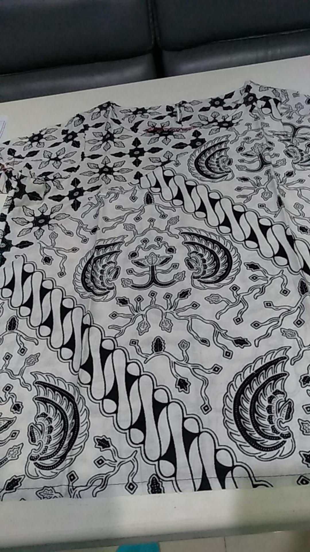 Comfortclothes9 -[ Real Pict] Atasan Batik Wanita Luna Top Seragam Kantor Lengan Pendek Ld 96cm